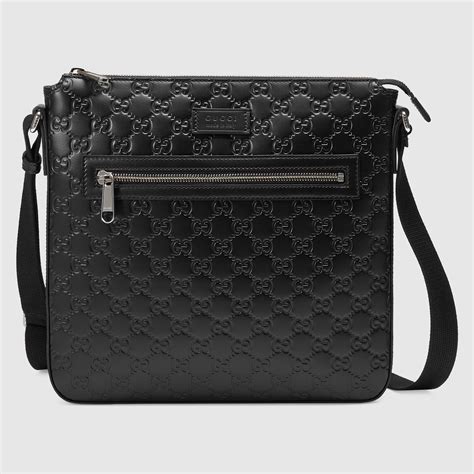 gucci signature leather messenger|Gucci Messenger and Crossbody Bags for Men .